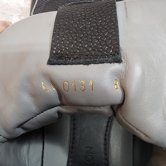 Louis Vuitton black leather high tops LV Size 8, US size 9. Authentic LV! - Picture 9 of 9